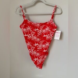 Roxy Tropical Red One Piece Swimsuit